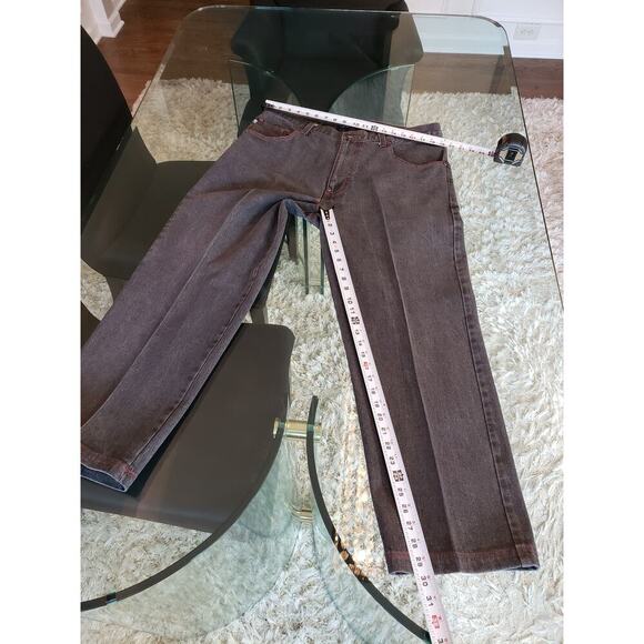 Stacy Adams Jeans Men's 38 Black Denim Embroidered Pockets Slim Fit Straight Leg - Picture 7 of 15